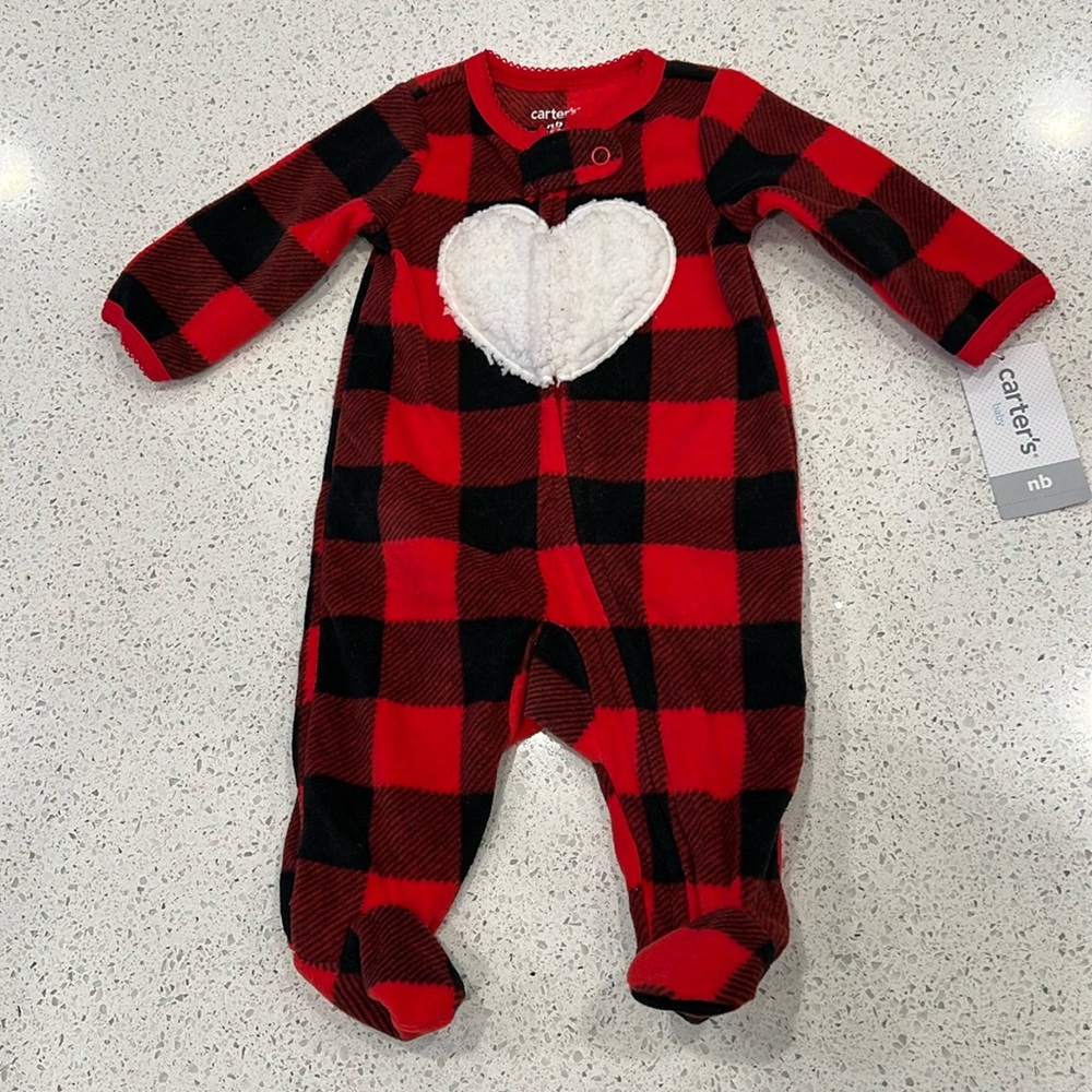 New with tags! Carters girls fleece sleep n play infant size newborn